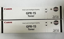 LOT of 2 Canon GPR-15 High-Yield Black Toner Cartridge Genuine OEM One Open Box