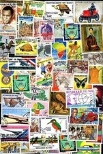 Mali 400 timbres différents oblitérés