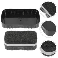 1 Pair Double-sided Shoe Polish Sponge High Density Cleaning Shoe Wax Brush