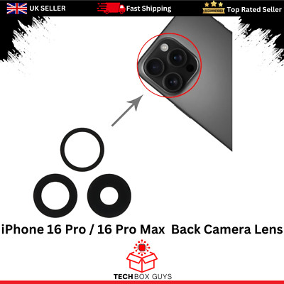Für iPhone 16 Pro / 16 Pro Max Rückseite Rückseite Kamera Glas Linse Ersatz UK Ware