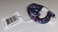 Vera Bradley Lanyard ID Badge Clip, Felicity Paisley Pink White Gray NWT