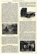 Elektrokarren -u. Schlepper Fahrzeuge Allemeine Elektrizitäts- Gesellschaft 1924