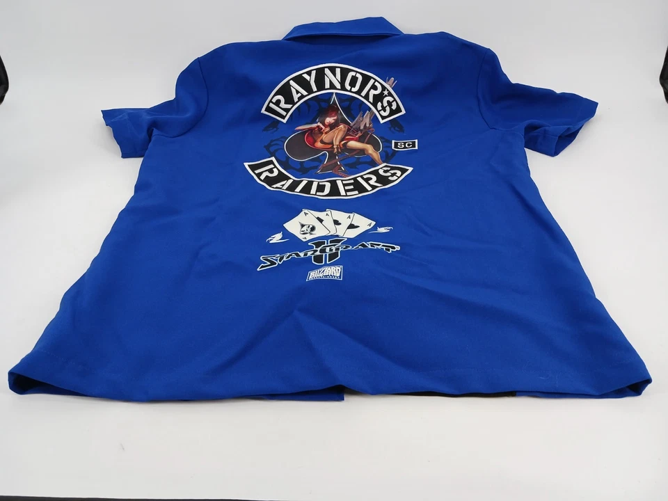 Blizzard StarCraft II 2 Raynor's Raiders 2X XXL Poker Button Down Shirt - Image 2 of 4