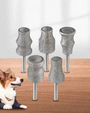 Diamond Rotary Nail Grinder Bits for Dog Grinding Sanding 38mm BGTEC 5pcs/set