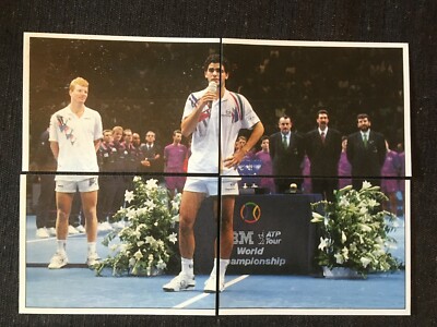 PANINI TENNIS ATP TOUR 1992 STAR PLAYER PETE SAMPRAS COURRIER USA # 1-2-3-4 NEU
