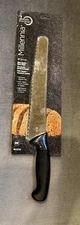 Mercer Culinary M23210 Millennia 10-Inch Wide Wavy Edge Bread Knife, Black