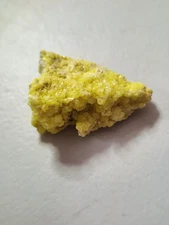 Native Sulfur Crystal Yellow Mineral Specimen 1"