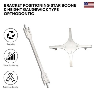 Bracket Positioning Star Boone Height Gauge Wick Type Orthodontic German Grade