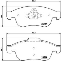 2X Brembo Bremsbelagsatz, Scheibenbremse P 68 050 FüR Dacia Renault