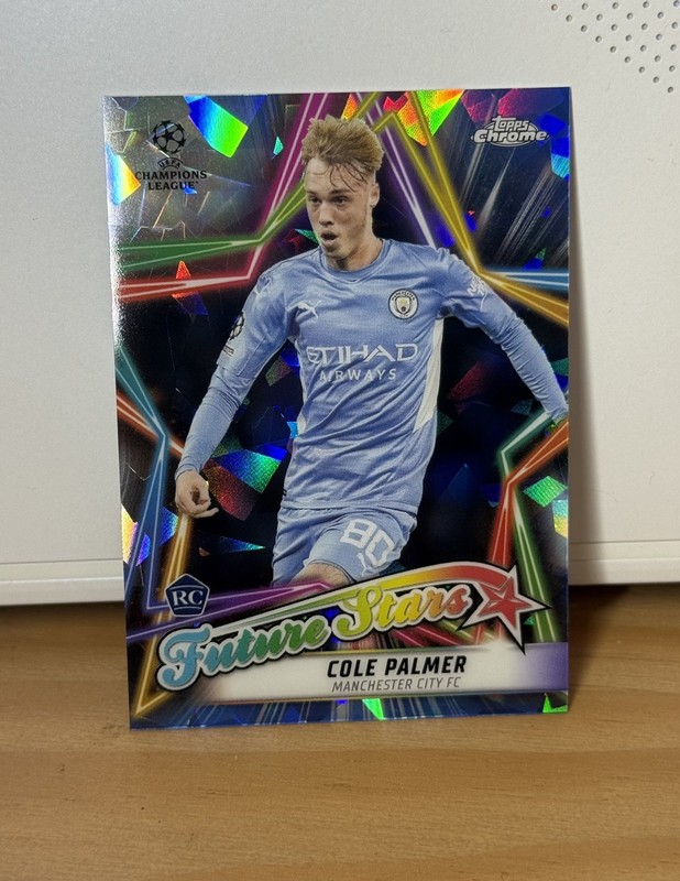 2021-22 Topps Chrome UEFA Champions League Sapphire Cole Palmer Future Stars RC
