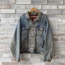 Vintage Levis 70506 0316 Denim Trucker Jacket Mens 46 XL Flannel Lined 90s USA
