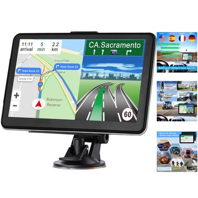 7-Inch Touch Screen GPS Navigation for Trucks - Lifetime World Map Updates