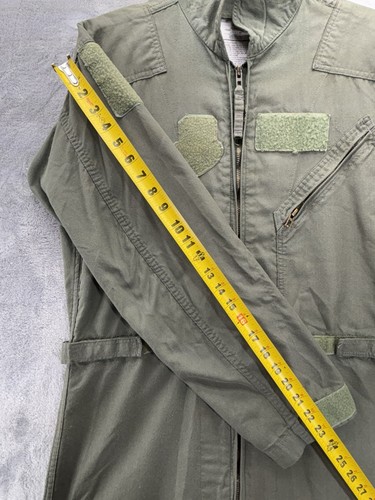 Flight Suit Coveralls Flyers 42R Green CWU 27/P US Military Jumpsuit Olive Drab - Picture 11 of 21