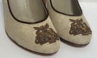ASPREY Canvas Crest Alligator Crocodile Leather Pump Shoes Manolo Blahnik Bag S7 — photo 5