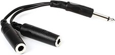 Hosa YPP-111 1/4" TS to Dual 1/4" TSF Y Cable