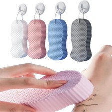 4 PCS Magic Exfoliating Bath Sponge, Dead Skin Remover for Body, Skin Exfolia...