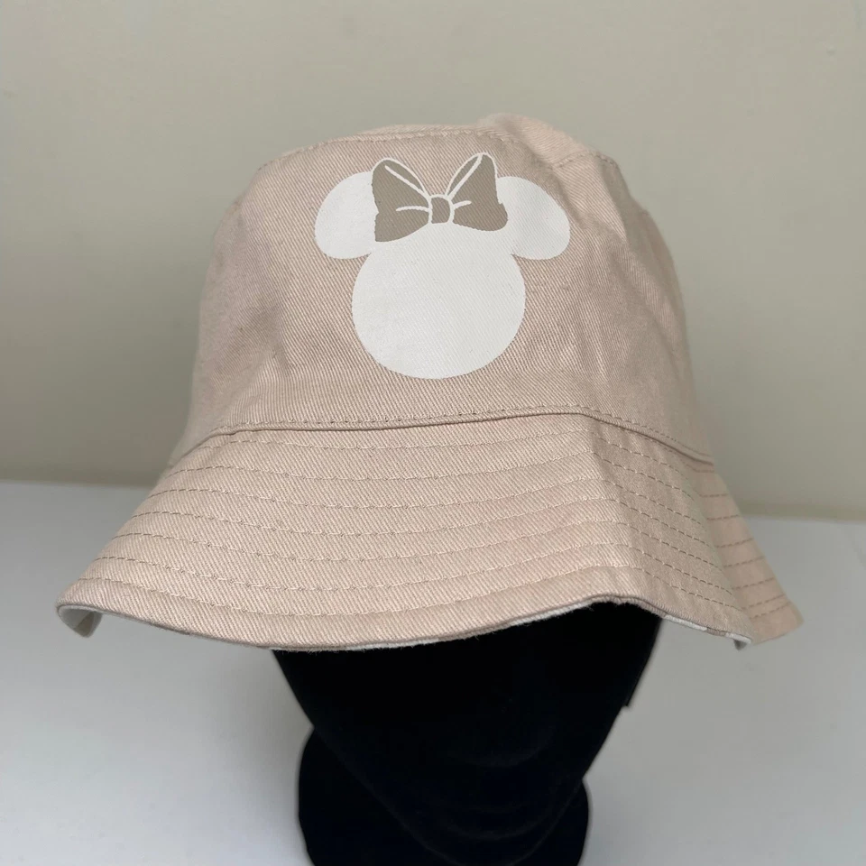 Aldi Exclusive 2025 Disney Minnie Mouse Beige Reversible Bucket Hat NWT - Image 2 of 4