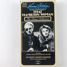 That Hamilton Woman VHS 1987 Vivien Leigh Classic Film Pre-Owned Untested