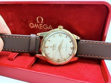 1954 Omega Seamaster Chronometer 37mm Automatic 14K Solid Gold Cap ORIGINAL DIAL