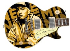 Eminem Signed Custom Graphics Photo Guitar Lp Cd Album ACOA