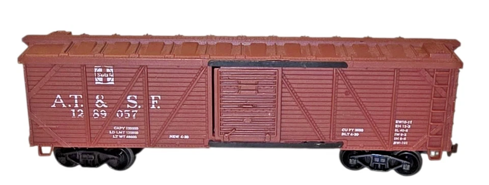 Lot Of 3 Vintage Freight Cars Wood Sided Cattle & Box Car Mantua RTR READ - Image 2 of 4