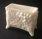 Vintage Square Toothpick Holder In Milk Glass Grape Pattern Westmoreland ?