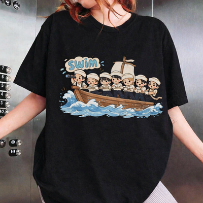 BTS BANGTAN CHIBI T-SHIRT SWIM ARIRANG CONCERT FANMADE GIFT FOR