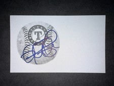 2013 RANGERS: Nick Tepesch, SIGNED 3x5 Card