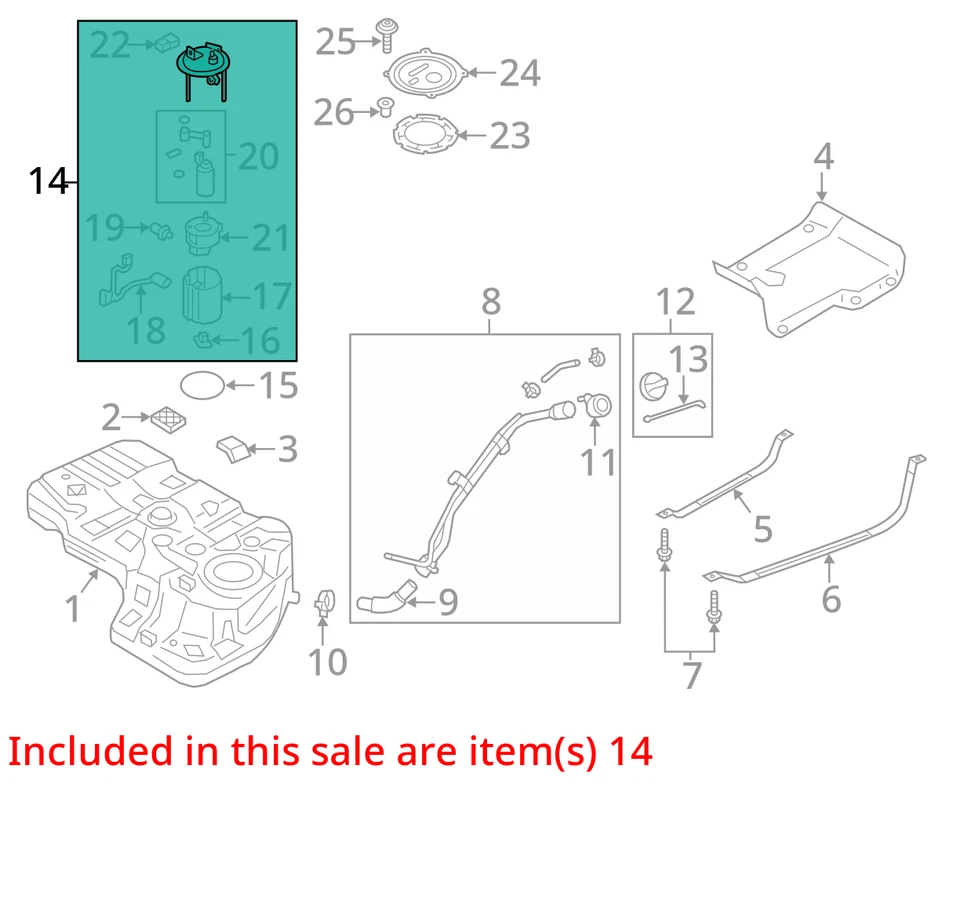 Fuel Pump Assembly Tank Mounted 3.3L Fits 13-19 SANTA FE 829645 Foto 2 de 4
