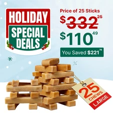 5lbs LARGE Himalayan Yak Dog Chew | Natural, Premium Cheese Dental Chews for dog