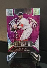 #'d/50 🔥 DUSTIN PEDROIA SSP 2023 Panini Chronicles Crusade Purple Mojo Prizm #7
