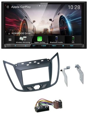 Kenwood MP3 2DIN USB DAB Bluetooth Car Stereo for Ford C-Max (10 and up) Grey