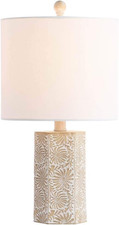 SAFAVIEH Lighting Collection Eliseo Beige 19-Inch Bedroom Living Room Home Offic