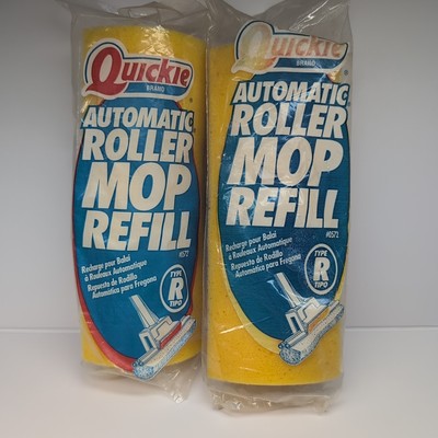 NOS Quickie Brand Automatic Roller Mop Refill Type R Sealed Pkg #0572 Lot Of 2 