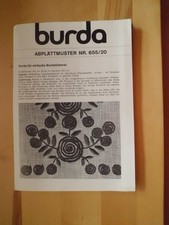 Burda Abplättmuster Nr. 655/20 Borte für Buntstickerei