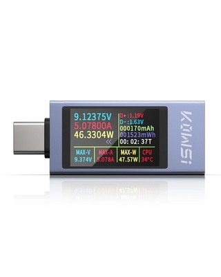 USB C Tester Power Meter, 4-30V 0-12A Type-C PD Tester Digital Multimeter, Vo...