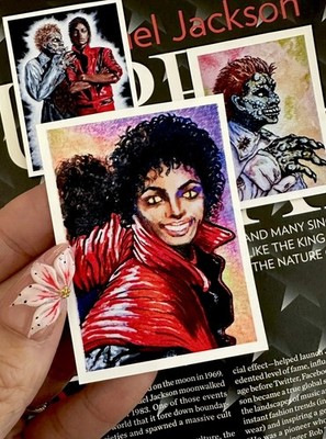 ACEO Edition Michael Jackson Thriller Portrait Alpha Print 3.5x2.5 Uni Xi 