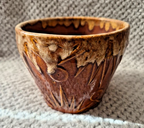 Vintage RRP Co Robinson Ransbottom McCoy Sun and Moon Jardiniere Planter 5in T