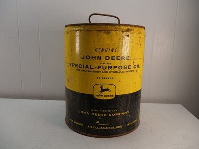 #ad Vintage John Deere JD 4 Legged Deer Special Purpose Oil 5 Gallon Advertising Can $115.00