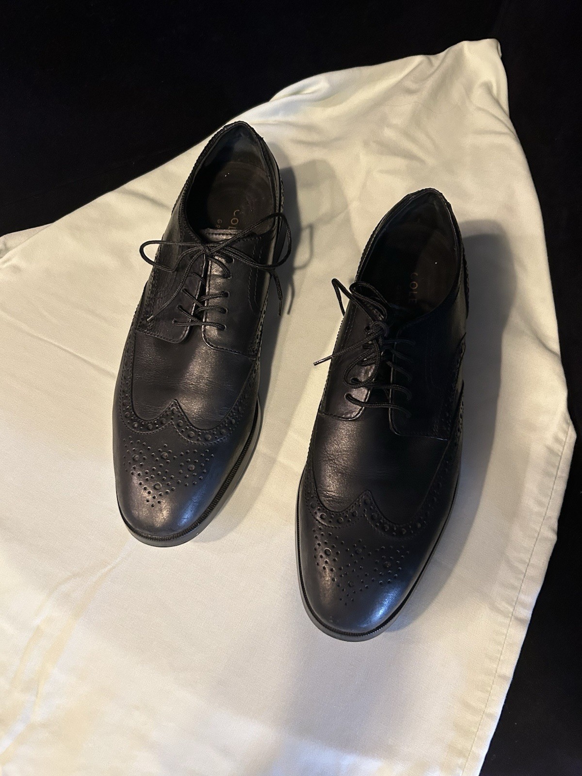 SAOLA Scarpe Cole Haan Grand OS Jefferson nere in pelle da uomo 9 5 M Oxford eleganti C23793