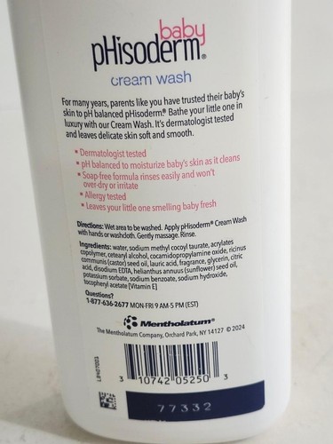 Phisoderm Baby tränenfreie Cremewäsche beruhigender Lavendelduft 8 Oz. - Bild 3 von 3