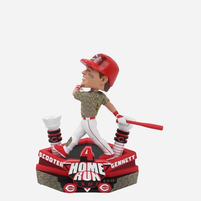 Scooter Gennett Cincinnati Reds Four Home Runs In One Game Mini Bobblehead MLB