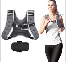 Fragraim Gray Weighted Vest for Women Men 8lb Weight Vest with Reflective Stripe