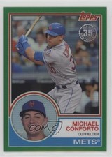 2018 Topps Silver Pack 1983 Design Chrome Green 93/99 Michael Conforto #91 0f8