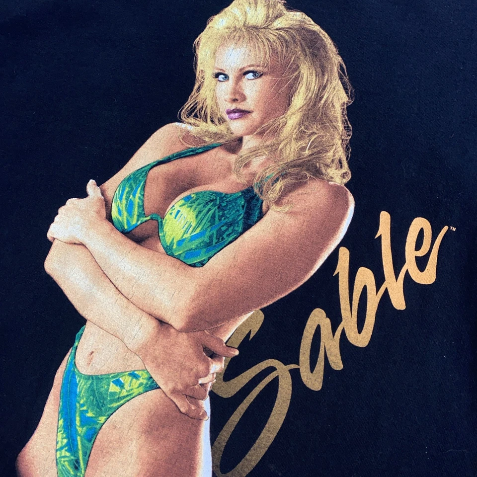 WWF Sable Vintage Camisa Suave Bikini Camiseta 1997 Años 90 Diva WWE WCW ECW Wildside Foto 2 de 4