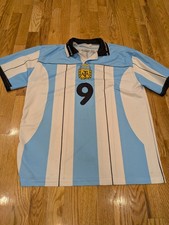 Maglia calcio casa vintage Batistuta #9 Argentina 2000-2001 kit taglia XL