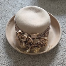 Womens Wool Felt Bucket Cap Elegant Vintage Flower Cloche Bowler Hat Gift