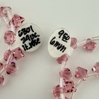 96 pc Swarovski 6301 Crystal Light Rose Pink 6mm Top Drilled Bicone Beads — photo 5