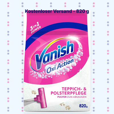 Vanish Oxi Action Polster- und Teppichreiniger Pulver Reinigungsmittel, 1 x 820g