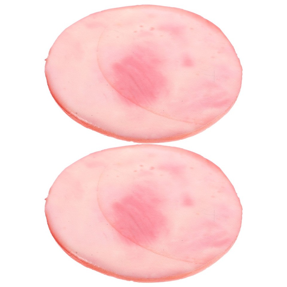 2Pcs Realistic Meat Slice Pink PVC Food Sample Model for Menu Display ...